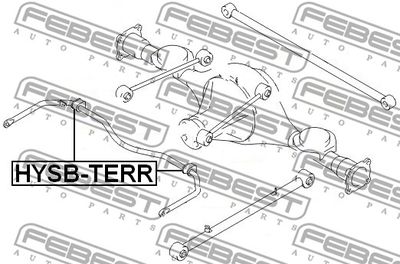 Втулка стабилизатора заднего FEBEST HYSBTERR