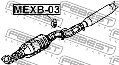 Крепление глушителя FEBEST MEXB03