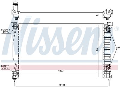 Радиатор системы охлаждения NISSENS 60305A