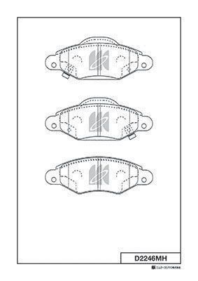 Колодки тормозные передние с антискрипной пластиной MK KASHIYAMA D2246MH