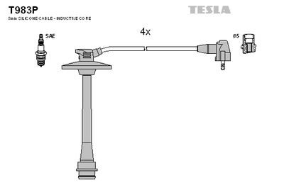 Провода зажигания TESLA T983P