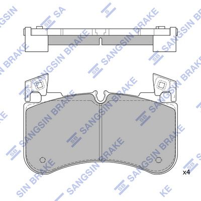 Колодки тормозные передние SANGSIN SP4351