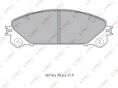 Колодки тормозные передние LYNXauto BD7596