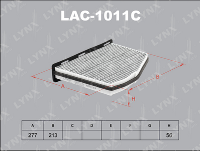 Фильтр салона угольный LYNXauto LAC1011C