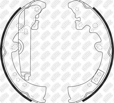 Колодки тормозные барабанные NIBK FN0620