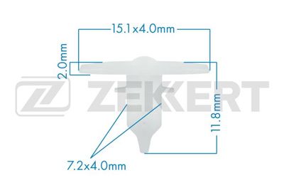 Клипса крепежная Zekkert BE3664