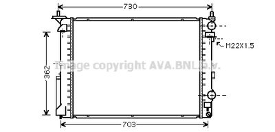Радиатор системы охлаждения AVA RT2259