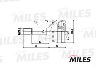 ШРУС наружный Miles GA20250