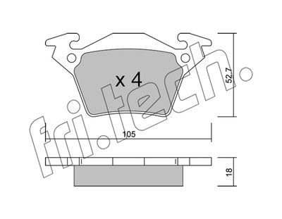 Комплект колодок для дискового тормоза TRUSTING 5900