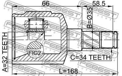 ШРУС внутренний левый FEBEST 1011EVMTLH