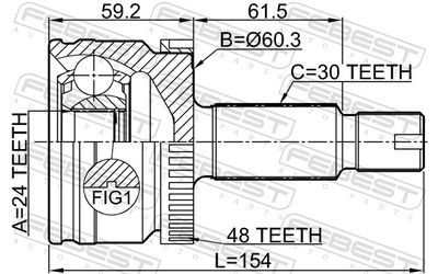 ШРУС наружный LYNXauto CO1855A