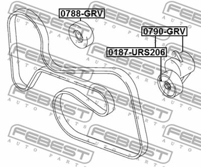 Ролик обводной приводного ремня SUZUKI 1753078K01