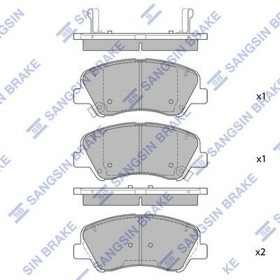 Колодки тормозные передние SANGSIN SP1399A