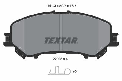 Колодки тормозные дисковые передние TEXTAR 2206503