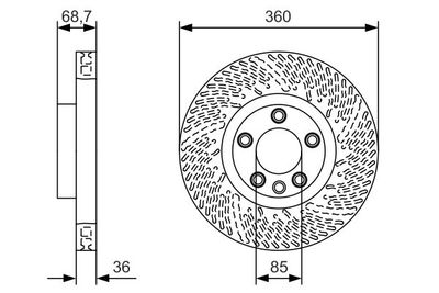 Диск тормозной BOSCH 0986479B13