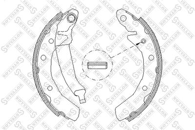 Колодки тормозные барабанные STELLOX 097100SX