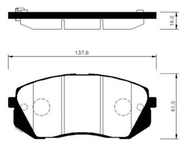 Колодки тормозные дисковые передние HSB HP0048