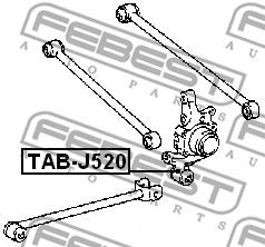 Сайлентблок цапфы задней FEBEST TABJ520
