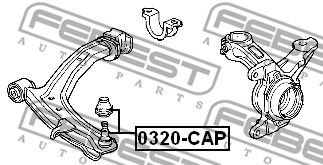 Опора шаровая переднего нижнего рычага FEBEST 0320CAP