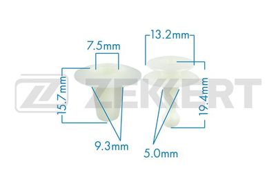 Клипса крепежная Zekkert BE2143