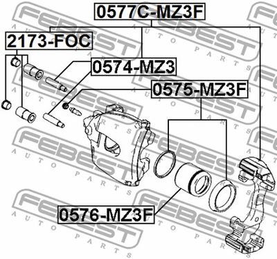 Ремкомплект суппорта переднего FEBEST 0575MZ3F