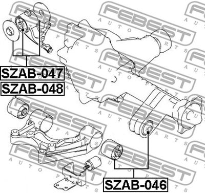 Сайлентблок нижнего переднего рычага FEBEST SZAB048