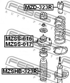 Отбойник амортизатора заднего FEBEST MZD323R
