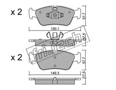 Комплект колодок для дискового тормоза TRUSTING 6560