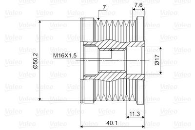 Шкив обгонный генератора VALEO 588100