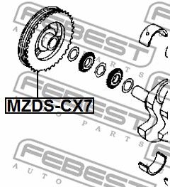 Шкив коленвала FEBEST MZDSCX7