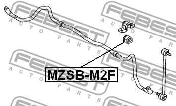 Втулка стабилизатора переднего FEBEST MZSBM2F