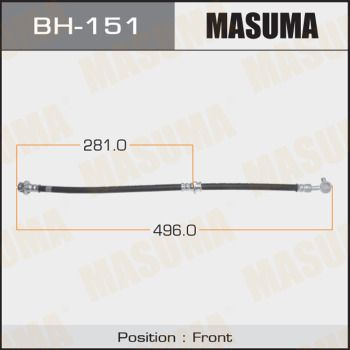 Шланг тормозной передний правый Masuma BH151