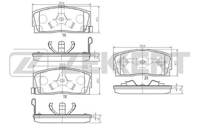 Колодки тормозные дисковые передние Zekkert BS1868