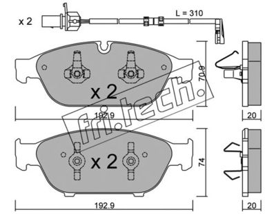 Комплект колодок для дискового тормоза TRUSTING 9690W