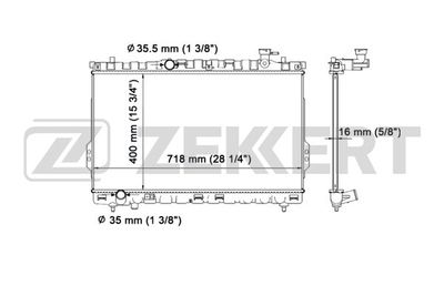 Радиатор охлаждения двигателя Zekkert MK1534