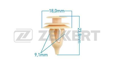 Клипса крепежная Zekkert BE2437