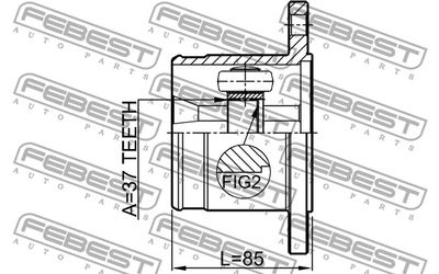 ШРУС внутренний задний FEBEST 0211R51R37
