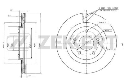 Диск тормозной передний Zekkert BS5674