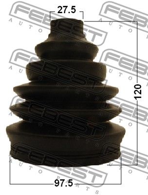 Пыльник ШРУС наружный комплект FEBEST 2717PXC90F2