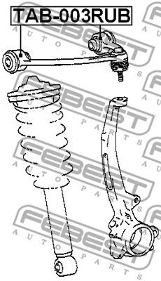 Сайлентблок рычага переднего верхний FEBEST TAB003RUB
