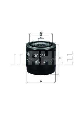 Фильтр масляный MAHLE OC236