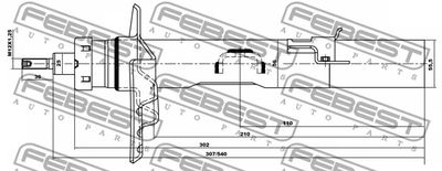 Амортизатор задний левый FEBEST 29664167RL