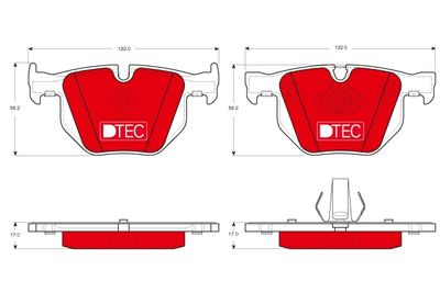 Колодки тормозные задние TRW GDB1730DTE