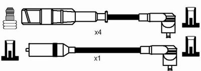 Комплект проводов высоковольтных NGK 0515