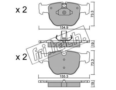 Комплект колодок для дискового тормоза TRUSTING 6140