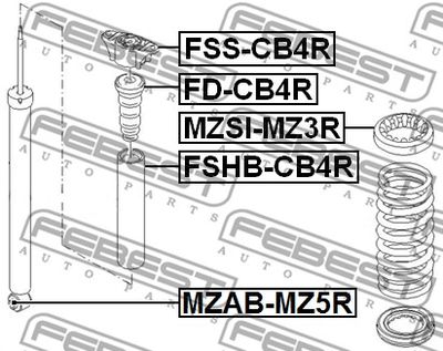 Опора амортизатора заднего FEBEST FSSCB4R