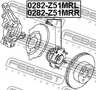 Ступица передняя левая FEBEST 0282Z51MRL