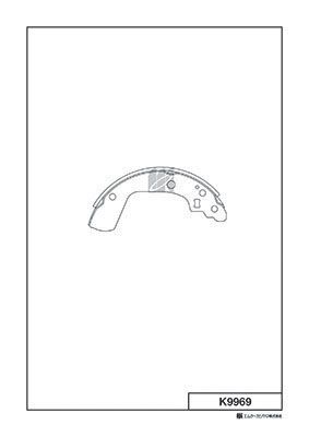 Колодки тормозные барабанные MK KASHIYAMA K9969