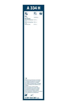 Щетка стеклоочистителя задняя BOSCH 3397016387