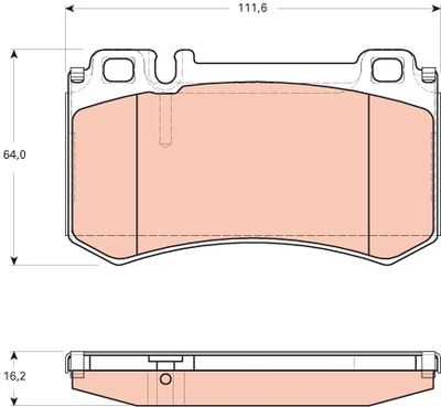 Комплект колодок для дискового тормоза TRW GDB1735